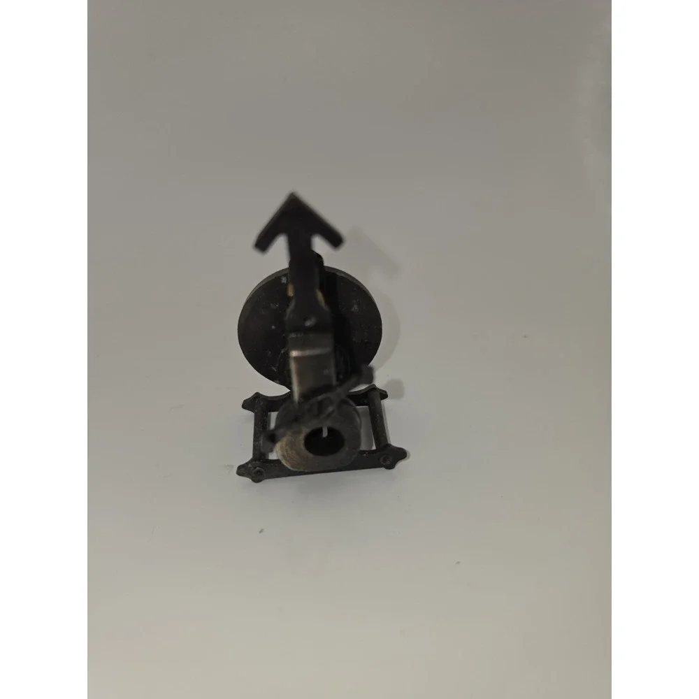 Vintage Metal Clock Pencil Sharpener Gears work! Clock Hands Turn 80's